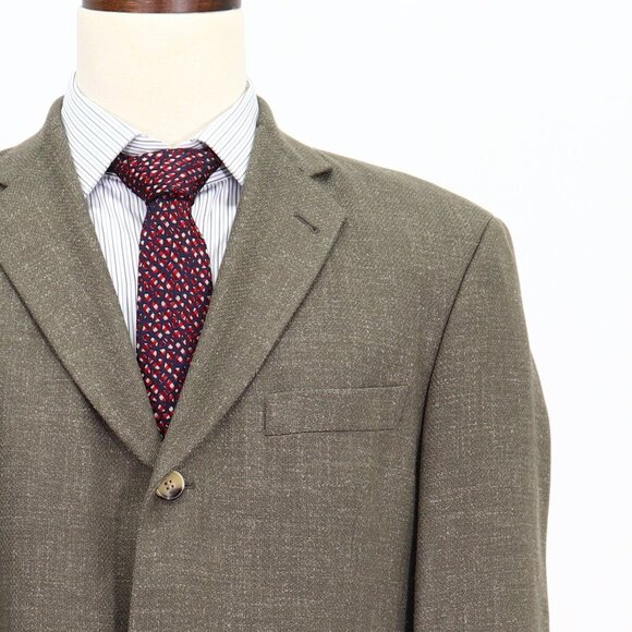 Hugo Boss 42R Beige Solid 3-Button Sport Coat Blazer Jacket V685 - Picture 5 of 11